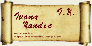 Ivona Mandić vizit kartica